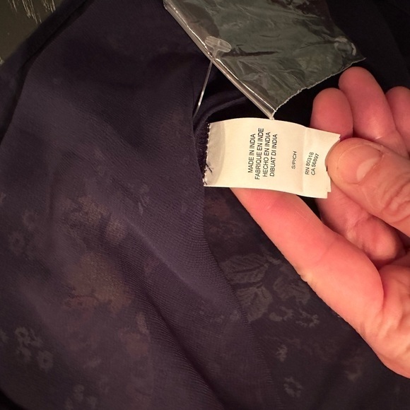 LUCKY brand sheer floral cold shoulder top size small - Picture 7 of 13